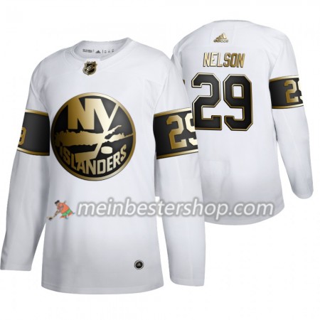 New York Islanders Brock Nelson 29 Adidas 2019-2020 Golden Edition Weiß Trikot Authentic - Herren